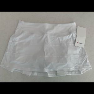 Lululemon Pace Rival White Skirt 6 (Reg) NWT